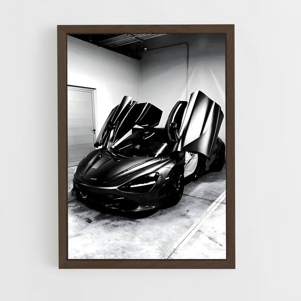 Poster Garage Noir et Blanc – affiche Mclaren (vue 5)